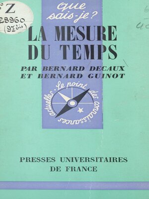 cover image of La mesure du temps